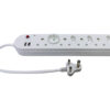 8-Way Multiplug with USB (4X16A+3X5A) - 50cm power cord