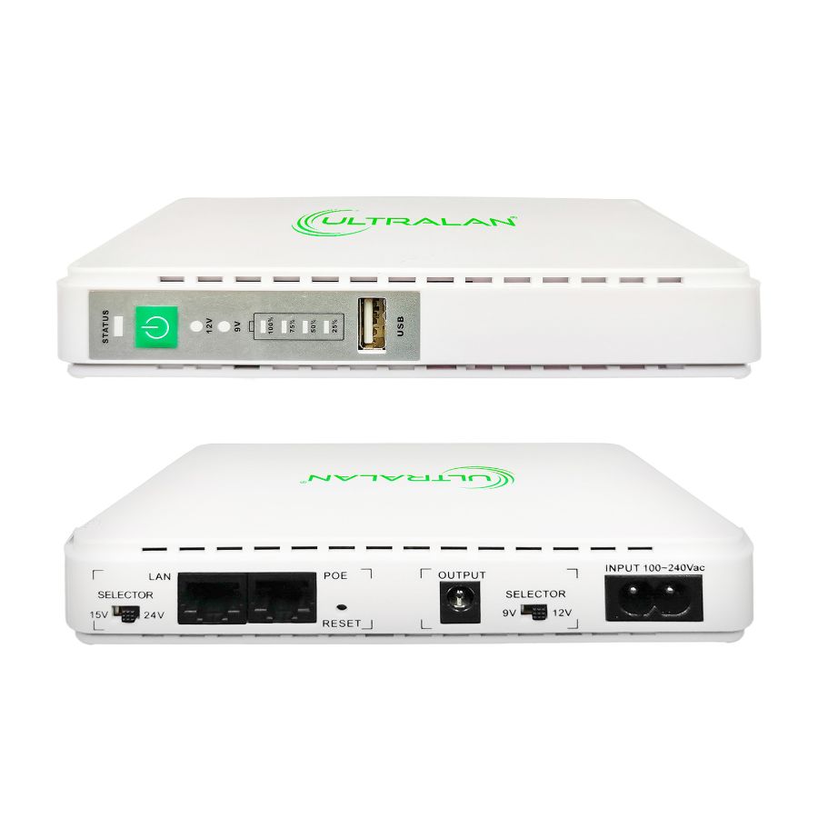 UltraLAN Mini UPS (DC, USB & PoE) - 17W 8.8AH