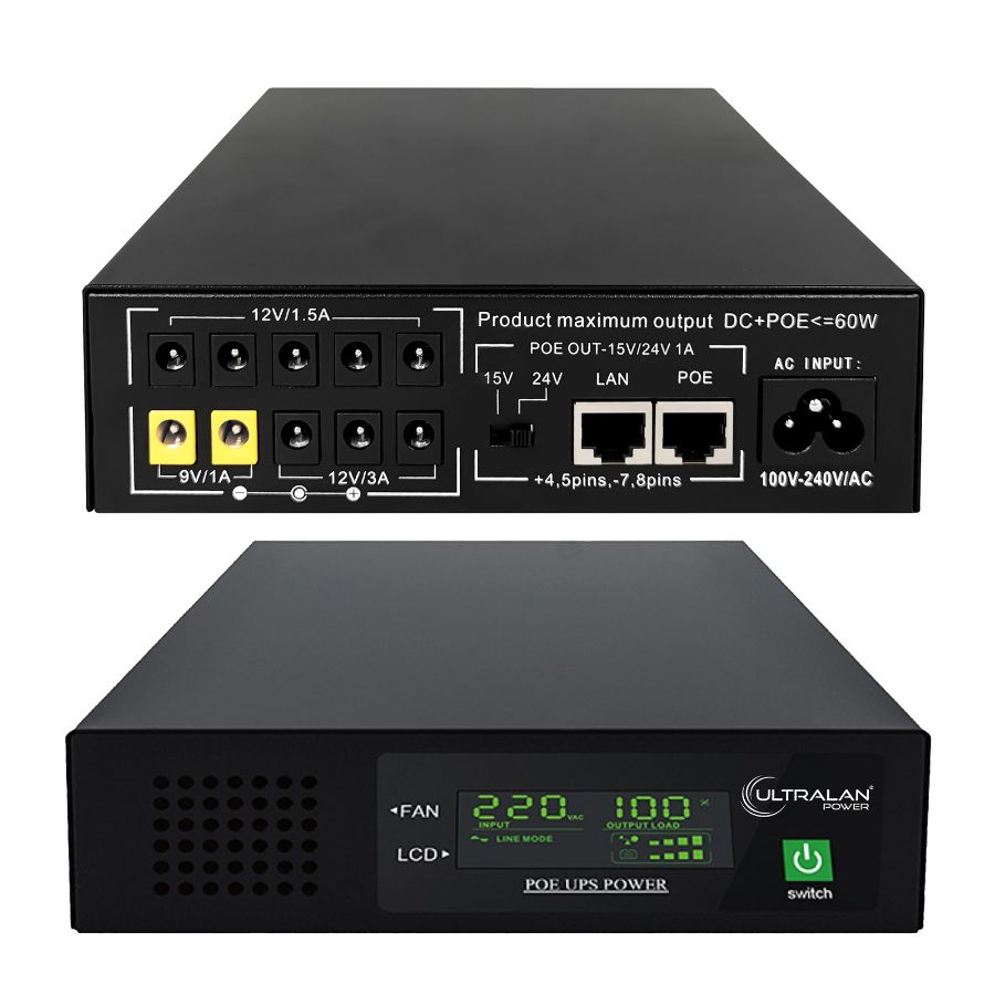 UltraLAN Mini UPS (DC & PoE) - 60W 17.6AH - Version2