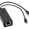 PoE Splitter - 802.3af/at to 5V/2.4A Type-C & Ethernet