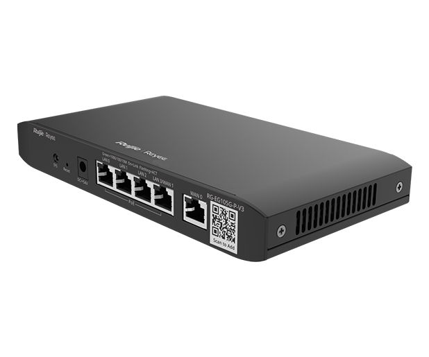 Reyee 5port Dual WAN Gigabit Cloud Managed PoE Router (RG-EG105G-P-V3)