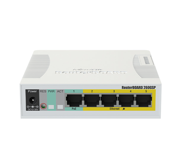 MikroTik RB260GSP 5x Gigabit PoE out Ethernet Smart Switch