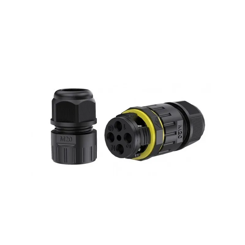 M20 3-Pin IP68 Waterproof Outdoor Cable Connector