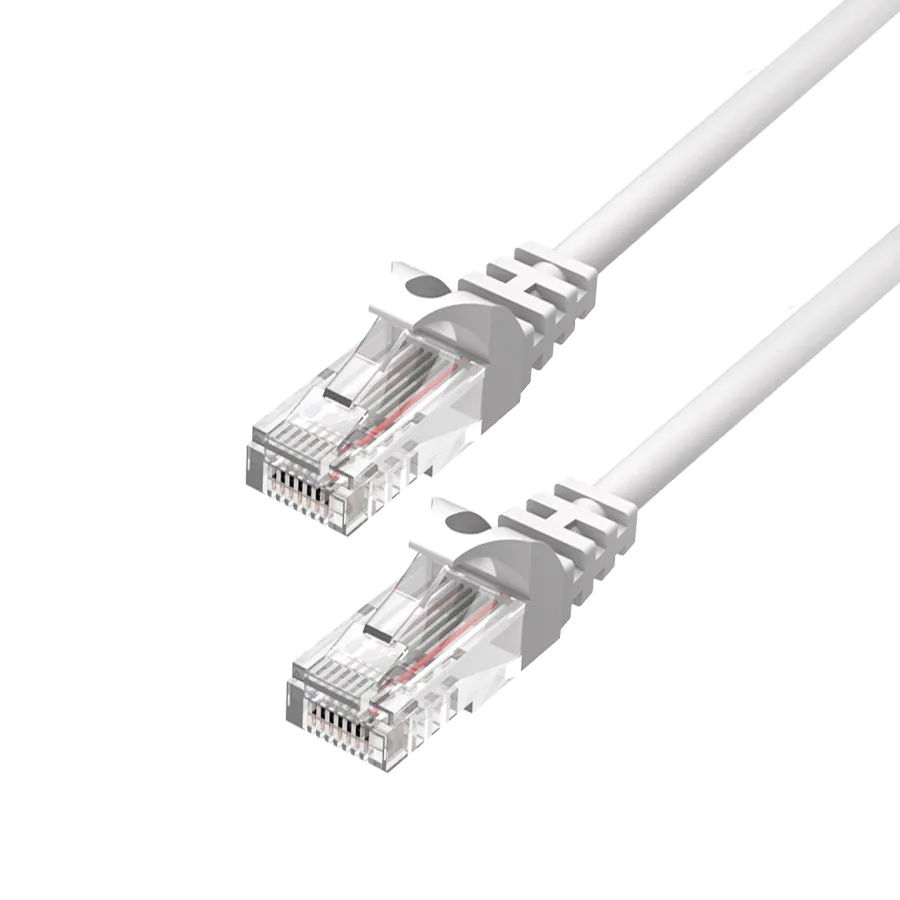 UltraLAN 20cm CAT6 UTP Flylead (White) | Molded RJ45, Gigabit