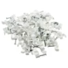 6mm Round Cable Clips - White (100 Pack)