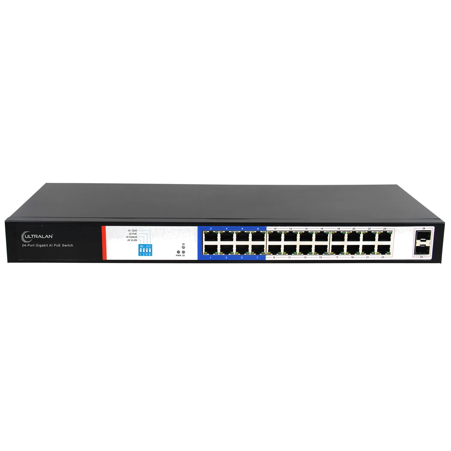 UltraLAN 24-Port Gigabit PoE Switch + 2 SFP Uplink - 300W